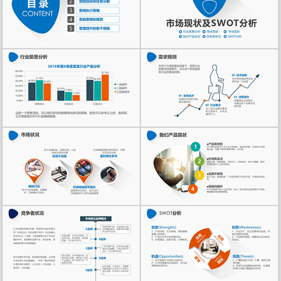 2020年蓝色市场营销策划PPT模板