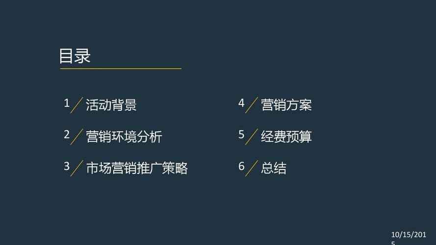 烘培店开业活动策划目录 1 2 3 活动背景 营销环境分析 市场营销推广